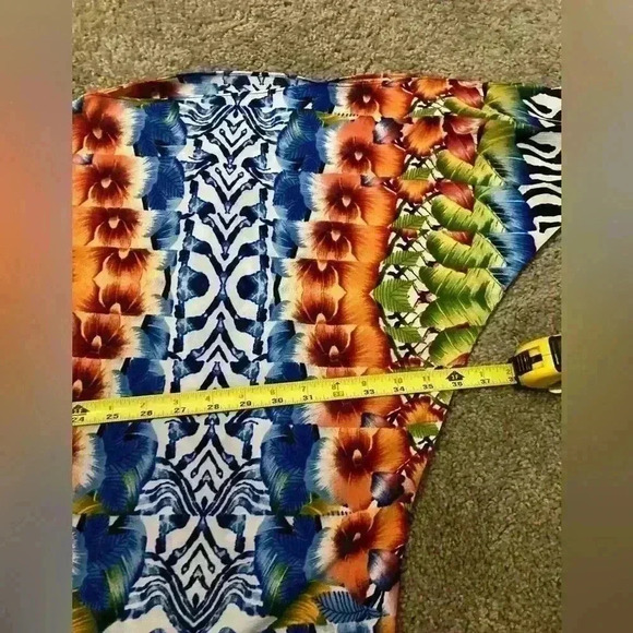 Alberto Makali Kimono Tropical Floral Top Tie Front - Picture 9 of 10